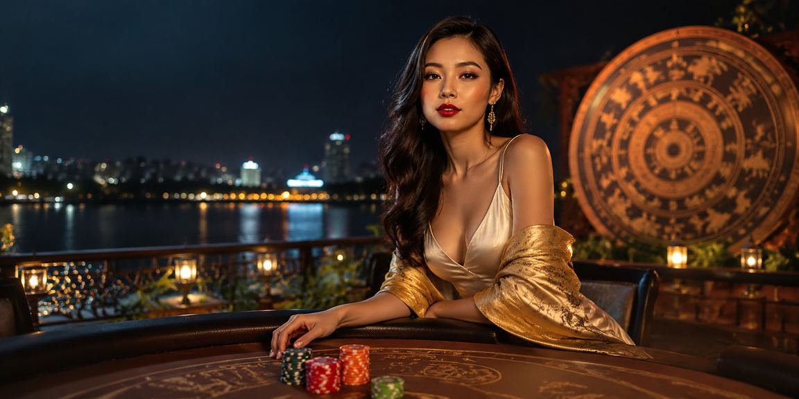 Không gian giải trí casino hiện đại tại Hà Nội với đèn neon và màn hình trò chơi