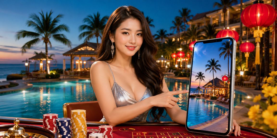 Người dùng trải nghiệm casino di động tại lễ hội ven biển Mũi Né